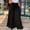 Black, variant on Kiplyki Wide Leg Pants Women's Solid Chiffon Pockets Elastic Waist Double Layer Crinkle Wide Leg Pants Trousers Flare Trousers