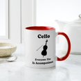 thumbnail image 4 of CafePress - Cello Player Mug - 11 oz Ceramic Mug - Novelty Coffee Tea Cup, 4 of 4