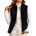 thumbnail image 2 of Vixolx Womens Cropped Sherpa Fleece Vest Stand Collar Full Zip Teddy Sleeveless Jacket Winter Warm Outerwear with Pockets, 2 of 8
