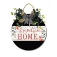 thumbnail image 2 of Eveokoki It's So Good To Be Home Wooden Front Door Sign Rustic Round Wreath Wall Hanger Porch Decor Spring and Summer Farmhouse Decoration Housewarming Gift 11 Inches, 2 of 5