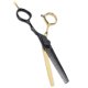 thumbnail image 4 of Stainless Steel Hair Scissors, Portable Salon Scissors for Home Use, Black and Gold, 5.5 inch, 4 of 5