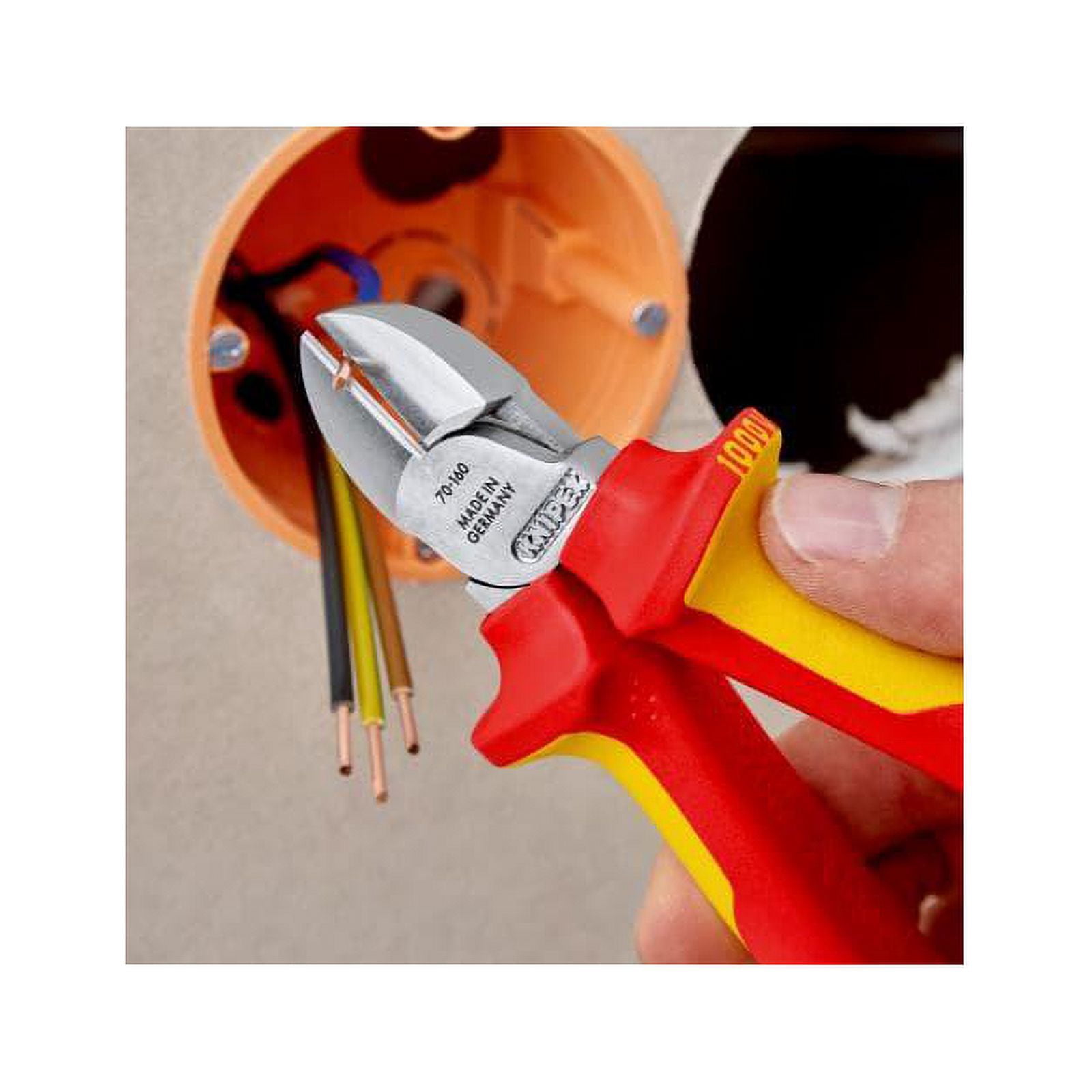 Knipex 70 06 160 T Diagonal Cutters-1000V Insulated-Tethered Attachment