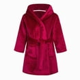 thumbnail image 2 of zuwimk Boys Teens, Hooded Dressing Gown, Creeper Loungewear Cozy Robes, Gamer Gifts for Boys(Wine,7-8 Years), 2 of 9
