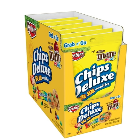 - Keebler Chips Deluxe, Rainbow Cookies with M&M's Mini Chocolate Candies, Grab 'n' Go, 18 oz 6 Ct
