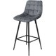 thumbnail image 4 of Set de 4 Silla de Comedor Sillón para salón con reposabrazos, Sillas Nordicas Acolchadas con Cubierta de Terciopelo Diseño Moderno,Patas de Metal 60cm, Gris oscuro esquí esquí Gafas de esquí, 4 of 5