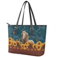 thumbnail image 3 of ZUXONGSY Horse Sunflower Butterfly Print Handbag for Women Large Capacity Satchel Handbags Casual Travel Purse with Handle for Travel Shopping, 3 of 6