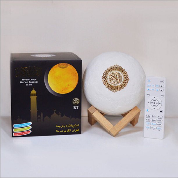 Hugtrwg SQ-510 Lámpara Musulmana Inalámbrica Nocturna Quan Sperker con Control Remoto