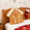 thumbnail image 5 of Hometravel Gingerbread Man Pillow, Holiday Themed Throw Cushion for Christmas Decor, Soft Plush Decorative Pillow for Sofa, Bed, Gift, Seasonal Home Celebration, 5 of 7