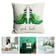 thumbnail image 4 of Bjutir St Patricks Day Pillow Covers 18X18 Linen Hug Pillowcar Box Santa Pillow Sleeve Sofa Cushion Cushion Sofa Sofa 18X18 Inch, 4 of 7