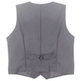 thumbnail image 5 of Vest Boys Grey Vest V-Neck Adjustable Back Strap Graduation Photography Outfit 13-14 Years, 5 of 7