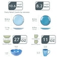 thumbnail image 3 of Vancasso Dinnerware Sets, Stoneware Dinner Set for 4, 16-Piece Series Navia, Oceano, 3 of 7