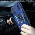 thumbnail image 3 of Tough Ring Holder Case with Card Slot for Samsung Galaxy S22 5G - Blue, 3 of 4
