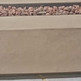 thumbnail image 6 of Frankie Outdoor U-Shaped 8 Seater Acacia Wood Sectional Sofa Set with Fire Pit, Teak, Beige, and Light Gray, 6 of 10
