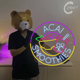 thumbnail image 2 of C-CRAFT Acai Smoothies Neon Light Led Sign 35 inch for Acai Smoothie Bar Shop Wall Art Decor, 2 of 5