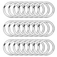 thumbnail image 2 of Sunmns Paquete de 24 llaveros planos, anillo dividido de metal para el hogar, llaves de coche, organizaciones, fabricación de joyas, 1 pulgada (plateado), 2 of 5