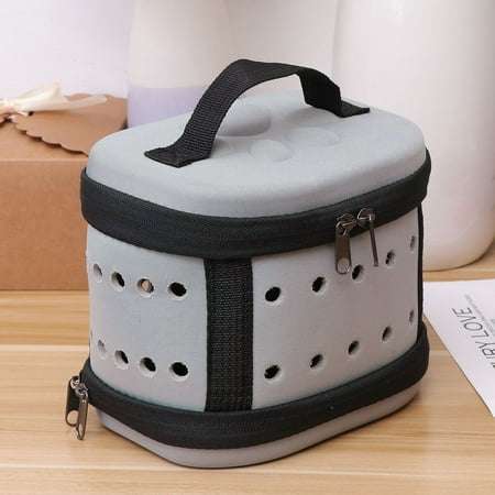 WHAMVOX Pet Carrier Dog Carrier Pet Handbag Bag Portable Travel Bag Pet Dog Front Bag Head Out EVA Backpack (Mini Grey)