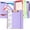Lavender, variant on Spiral Leather Clipboard Folio with Notepad (8.5 x 11''), 5 Folders with 10 Pockets, Storage Zipper Pouch, Pen Loop, 39 Stickers, Padfolio Organizer for Work School, Blue