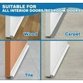thumbnail image 5 of Under Door Draft Stoppers 36 Inch White Door Draft Blocker Draft Stoppers For Bottom Of Doors Seal Gap Reduce Wind/Breeze, Cold Air, Dust, Smoke, Door Seal Strips Sweeps, 5 of 6