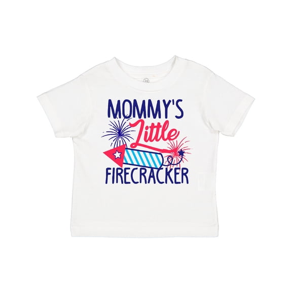 Inktastic Mommys Little Firecracker with Rocket and Fireworks Boys or Girls Toddler T-Shirt