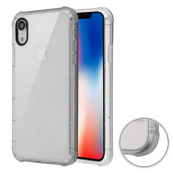 Xpression Apple iPhone XR (6.1 Inch) - Phone Case Clear Shockproof Hybrid Armor Rubber Silicone Gel Cover Transparent Clear Phone Case