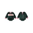 thumbnail image 2 of Rovasas Baby Christmas Romper Gingerbread Man Embroidery Long Sleeve Jumpsuit, 2 of 9