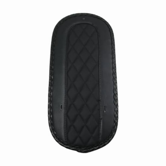 Motorcycle Flame Stitch Leather Black Rear Seat Fender Bib Cover Pad for Harley Touring Electra Glide Road King FLHT FLTR FLHX 2008-2018