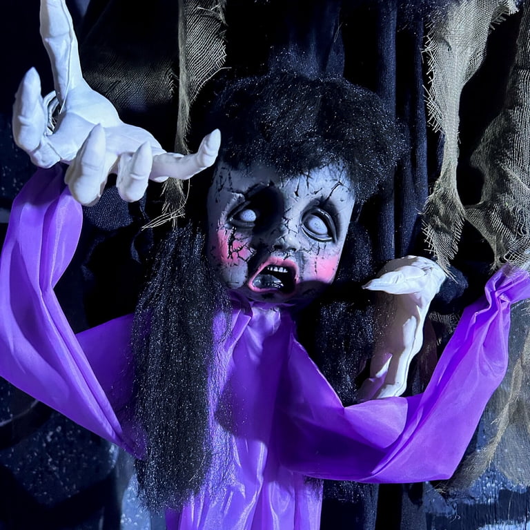 Haunted Hill Farm 5.25 ft Lifesize Animatronic Vampire Lady with