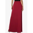thumbnail image 2 of TheMogan Women's S~3X Drawstring Waist Pocket Drapey Jersey A-Line Long Maxi Skirt, 2 of 7