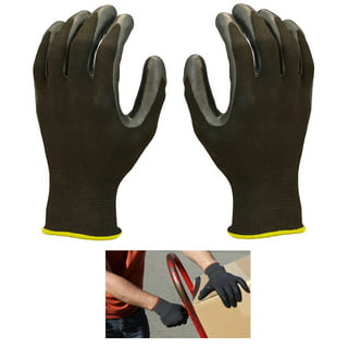 Chuarry 60 Pairs Safety Work Gloves Rubber Coated Knit Nylon Working Gloves  Bulk for Men Women Gardening, 2 Colors, 9.1