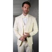 Men's Off White Modern Fit Prom Paisley Tux Statement Belagio15