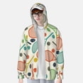 thumbnail image 3 of Pofeuu Racket and Tennis Ball Print Sun Protection Outdoor Lightweight Full Zip UV Cooling Hoodie Long Sleeve Summer Clothing for Outdoor Hiking-Large, 3 of 5