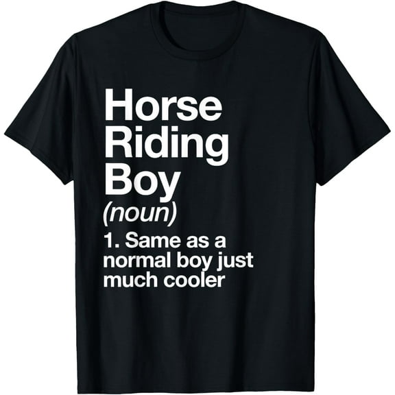 Playful Comfort Tee - Horse Riding Boy Definition Funny Sports T-Shirt