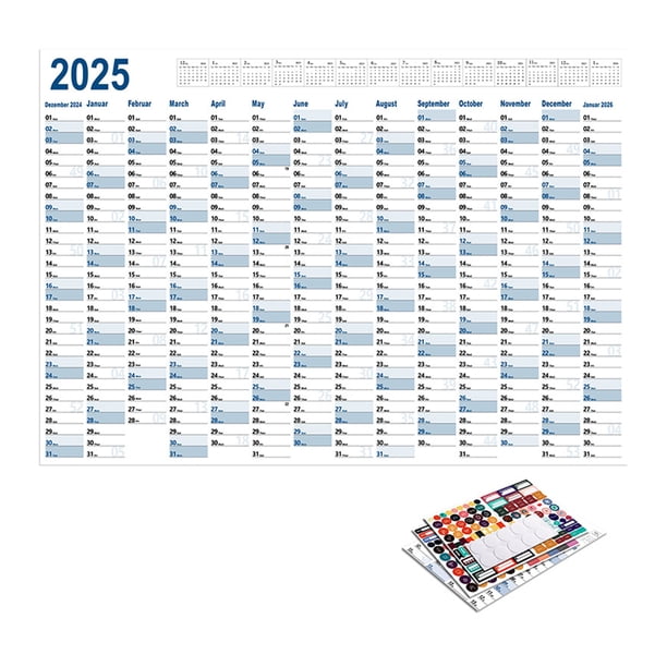 Cateissary Calendario de pared vintage practicidad y placer visual en una pegatina gratuita, adhesivo de doble cara Almacenamiento y organización del hogar D