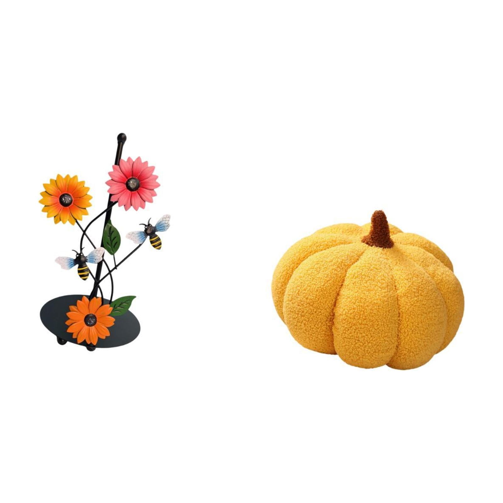 Fiocias Toilet Paper Holder with Paper Towel Holder Countertop Halloween Pumpkin Toy Soft Iron And Material Removable Stable Construction S