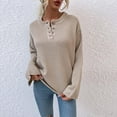 thumbnail image 6 of IROINNID Reduced Womens Sweater Round Neckline Pullover Sweater Solid Color Casual Mid-Length Long Sleeve Sexy Tops Blouse, 6 of 8