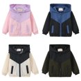 thumbnail image 2 of Zecgelong Kids Boys Girls Patchwork Coat Hooded Jacket Toddler Windproof Zipper Outwear, 2 of 7