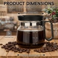 thumbnail image 3 of Mini Coffee Pot Mug, 16oz Glass Carafe with Spill Proof Lid, Clear Tea Cup for Travel, Funny Gifts for Coffee Lovers, 3 of 7