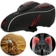 thumbnail image 5 of Cómodo sillín de bicicleta de silicona para traseros grandes, cojín para ciclismo de montaña con bola de suspensión, diseño hueco rojo, 5 of 8
