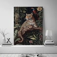 thumbnail image 5 of Mudket Leopard on Tree Branch Tropical Rainforest Canvas Wall Art, Vintage Jungle Botanical Wall Pictures for Living Room Print for Sunroom Home Decor , Framed Ready to Hang - 12"L x 8"W, 5 of 9