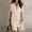 Beige, variant on Dresses for Women Flutter Short Sleeves Elastic Waist Flowy A-Line V-NecklineShift Dress Beige Size M