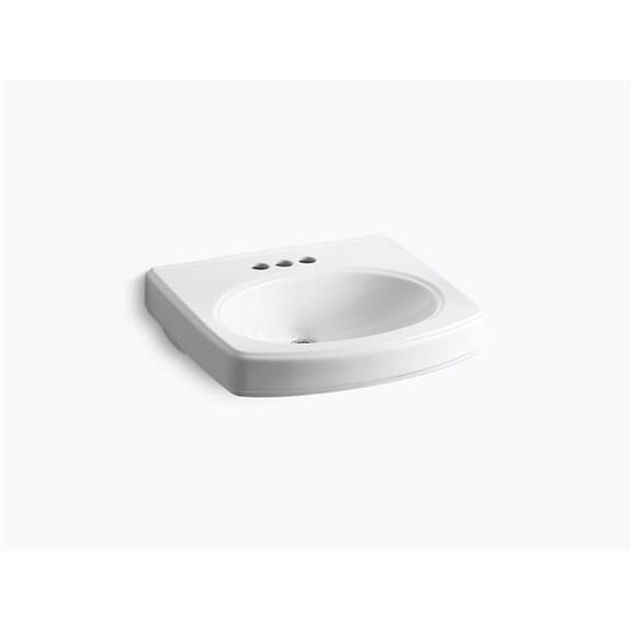 Open Box Kohler K-2028-4 Pinoir 18" Wall Mounted Bathroom Sink - White