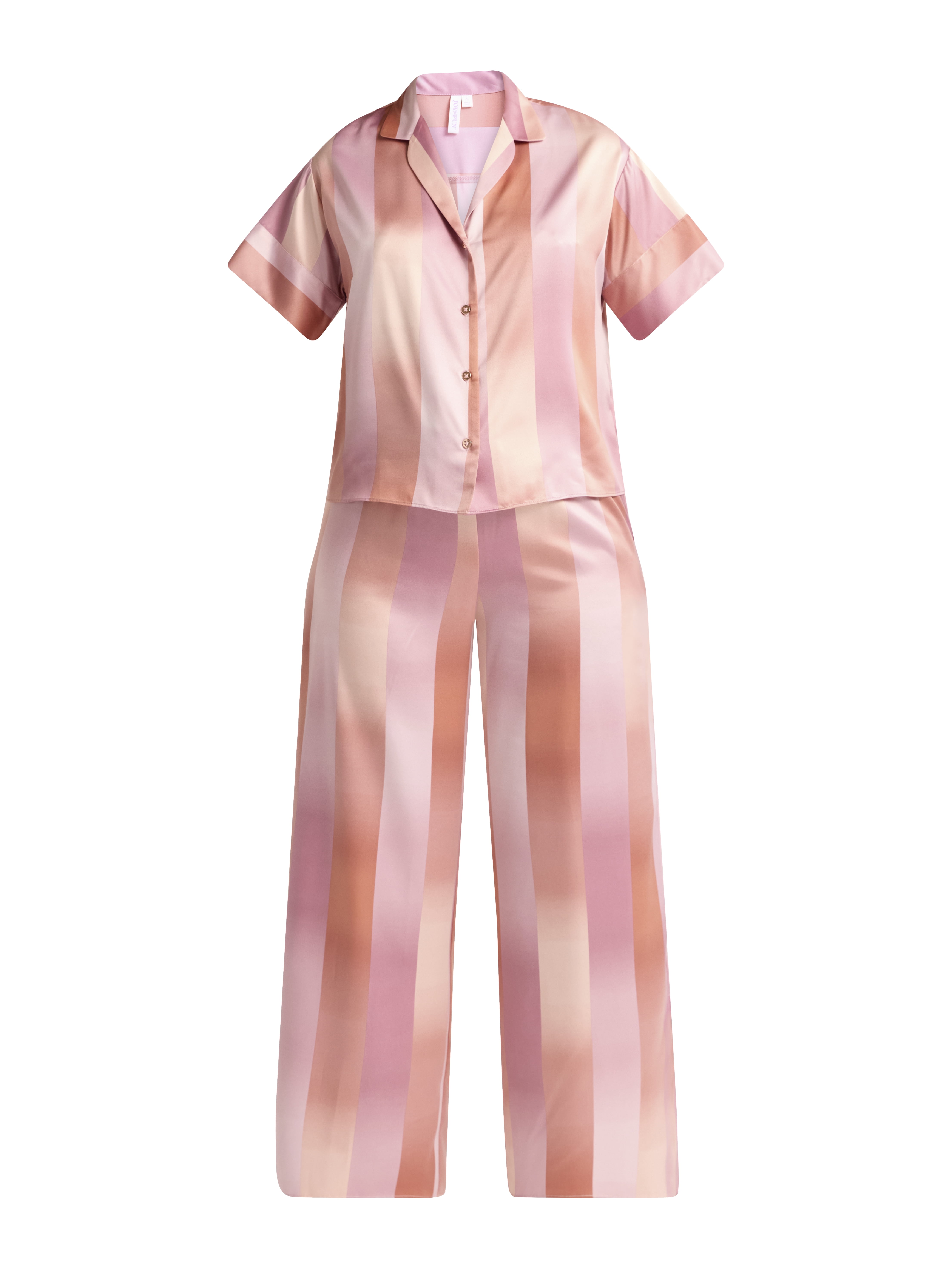 Joyspun Women’s and Women’s Plus Stretch Satin Pajama Set, Sizes S to 3X
