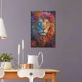 thumbnail image 5 of 16x24 inch Canvas Frameless Painting Flower & Lion,Zoo Decor Accessory,Exquisite Flower & Lion Art Decor Posters & Prints,Gift For Flower & Lion Enthusiast,Bathroom,Living Room,Man Cave Decor, 5 of 6