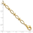 thumbnail image 4 of 10k Yellow Gold Bracelet Fancy mm 7 in Solid Polished Religious Fish, 4 of 4