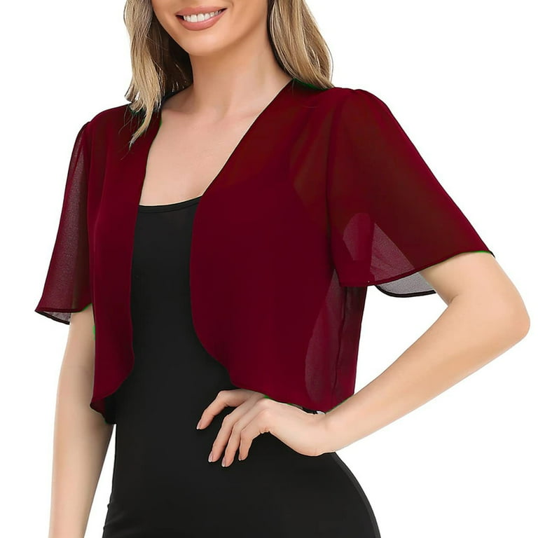 Women Summer Tops Bolero Cardigan Elegant Wedding Evening Party