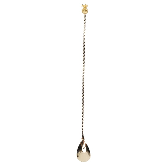 BIMZUC Stainless Steel Cocktail Stirrer – 13” Gold‑Finish Bar Spoon with Comfortable Grip for Mixing, Shaking & Garnishing
