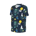thumbnail image 2 of Balery Space and Animals Baseball Jersey for Men Casual Button Down Shirts Short Sleeve Active Team Sports Uniform-4X-Large, 2 of 9