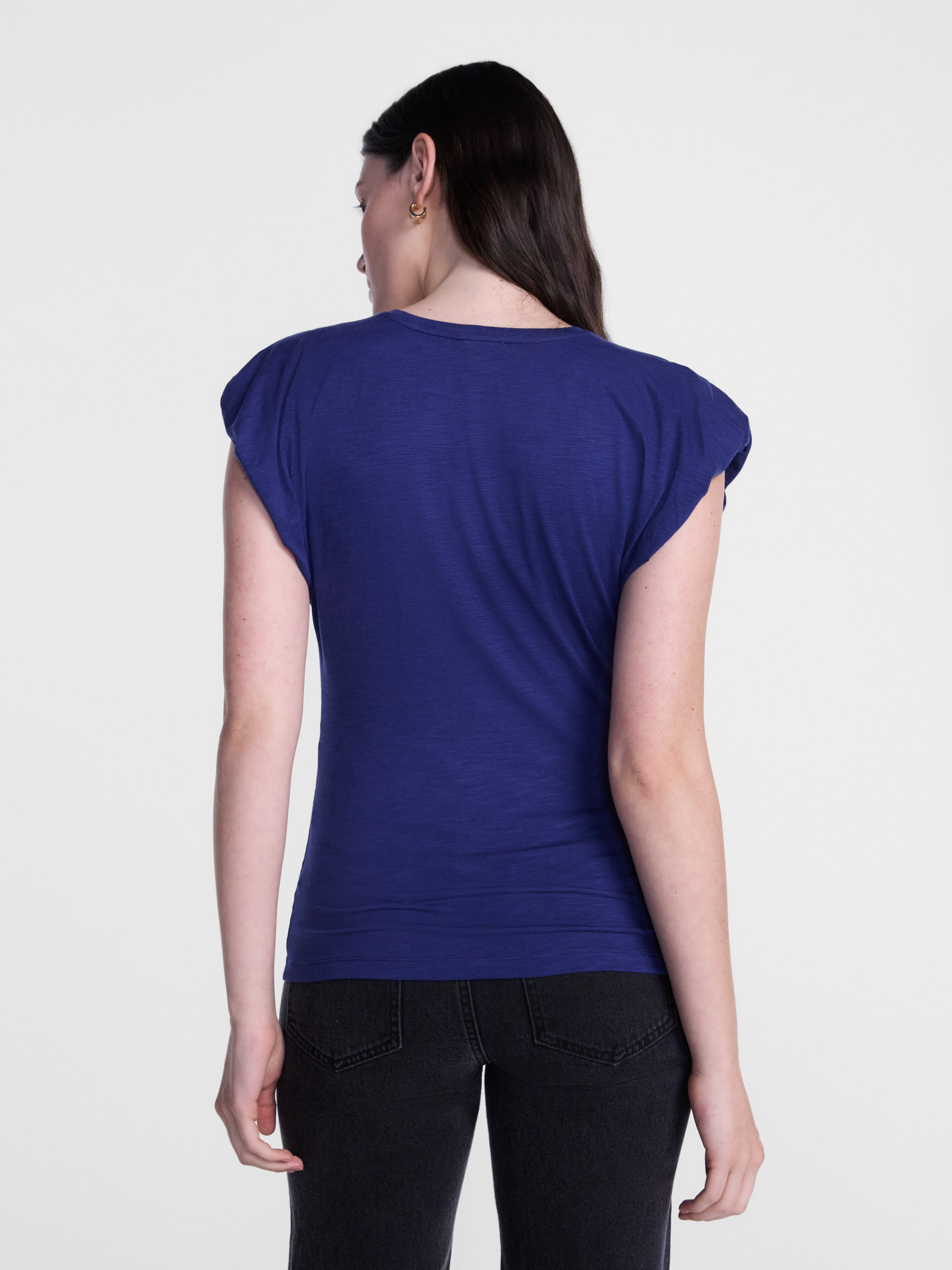 Scenario Women's and Women's Plus Tee with Short Bubble Cap Sleeves, Sizes XS-4X