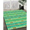 thumbnail image 3 of Ahgly Company Machine Washable Indoor Round Transitional Lime Mint Green Area Rugs, 5' Round, 3 of 7