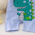 thumbnail image 5 of KPOPLK Baby Boy Romper Short Sleeve Bear Print Crew Neck Cotton Onesie Jumpsuit PJM Sleepwear Bodysuit 3-18M Size 12-15 Months,Sky Blue, 5 of 7